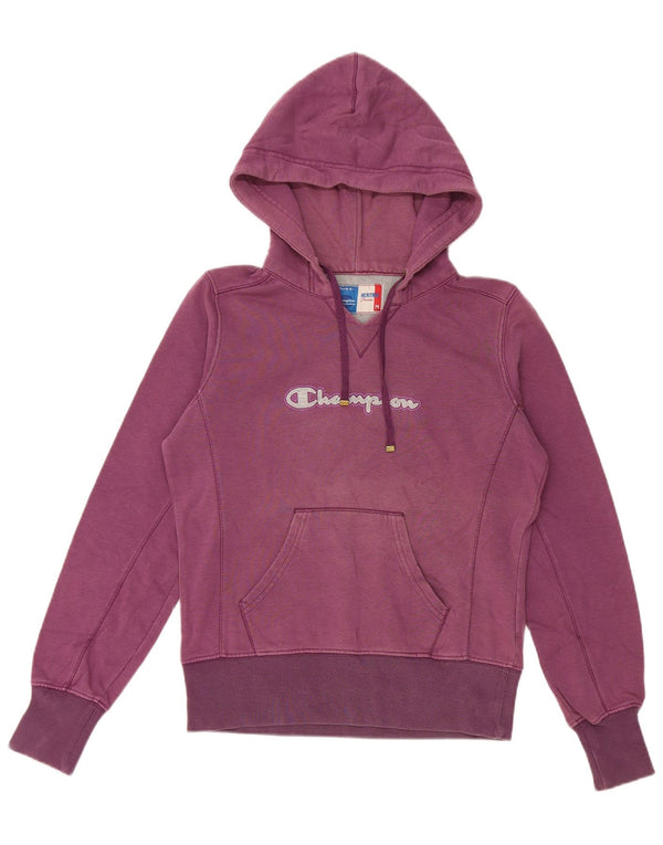 CHAMPION Dame Heritage Classics Hoodie Jumper UK 14 Medium Burgundy