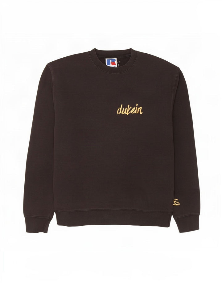 Russell Athletic Herre Grafisk Sweatshirt Jumper Medium Sort Bomuld