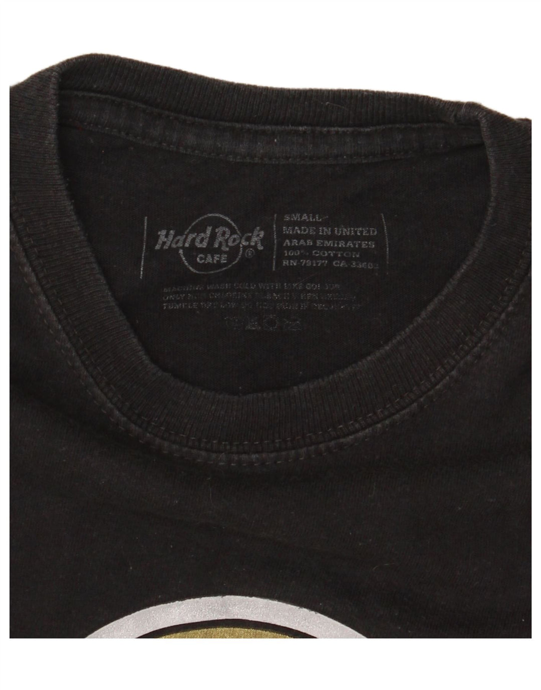 HARD ROCK CAFE Herre grafisk T-shirt Top Lille sort bomuld