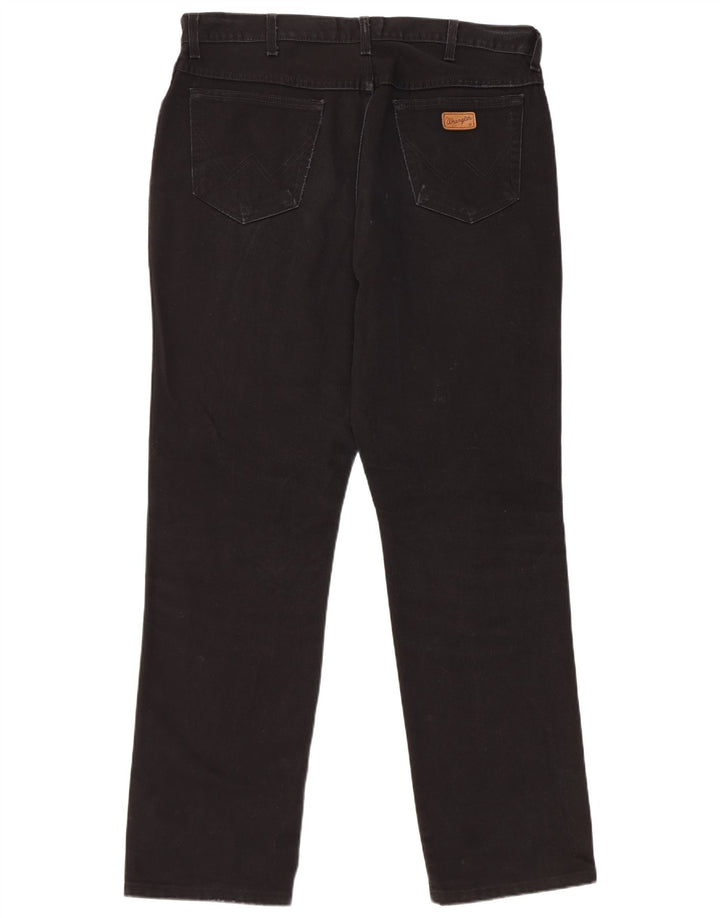 Wrangler Herre Texas Straight Jeans W38 L34 Sort Bomuld
