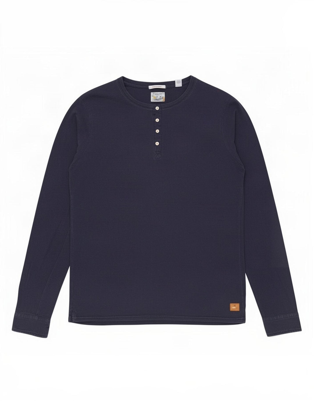 Scotch & Soda Herre Top Langærmet Stor Marineblå Bomuld