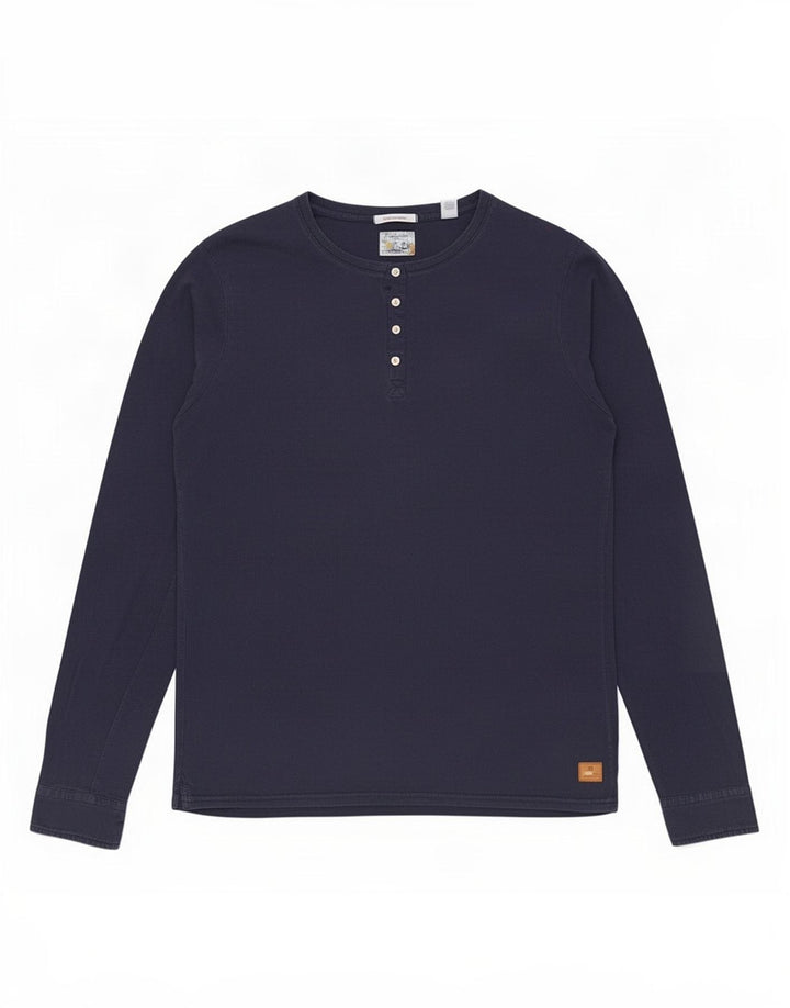Scotch & Soda Herre Top Langærmet Stor Marineblå Bomuld