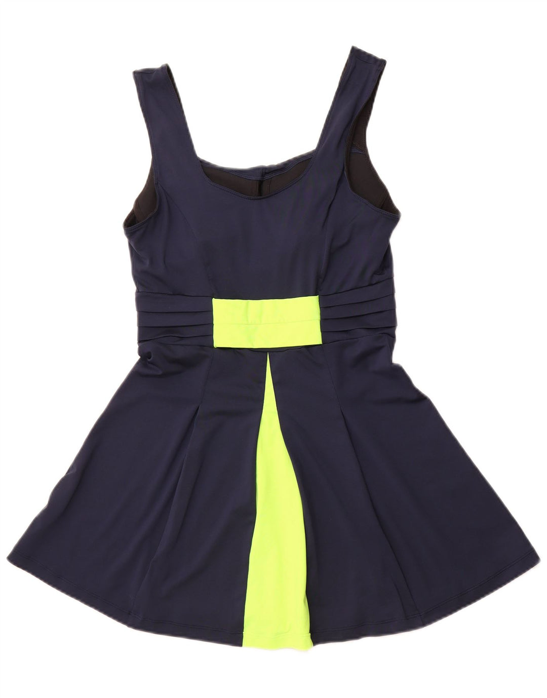 NIKE Dame Dri Fit Badetøj UK 12 Medium Navy Blue Colourblock Polyester