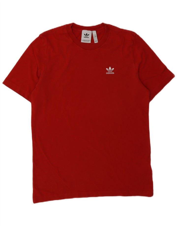 Adidas Herre T-Shirt Top Lille Rød Bomuld