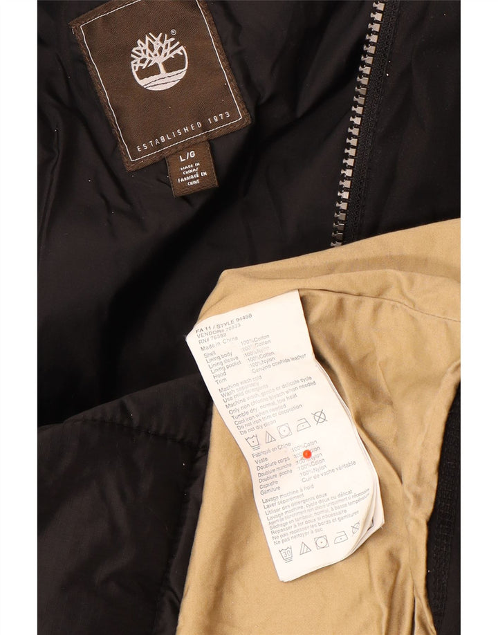 Timberland Herre Utility Jacket UK 40 Large Black Cotton