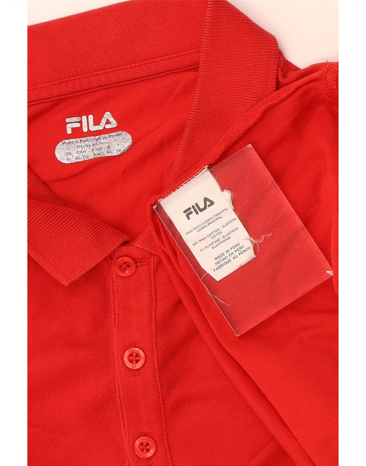 Fila herre poloskjorte 2XL rød bomuld