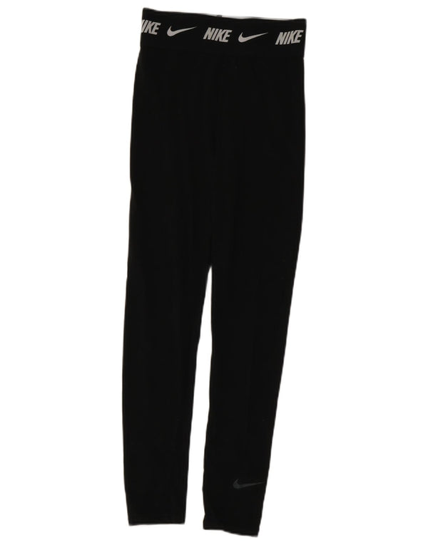 Nike piger Dri Fit grafiske leggings 13-14 år XL sort bomuld