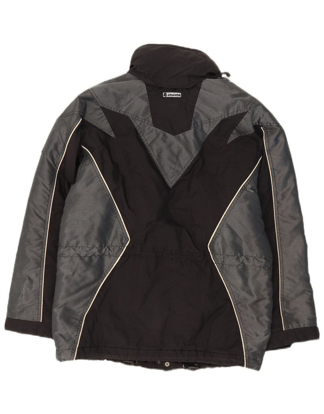 Invicta Graphic Windbreaker Jacket UK 14 Large Black Colourblock