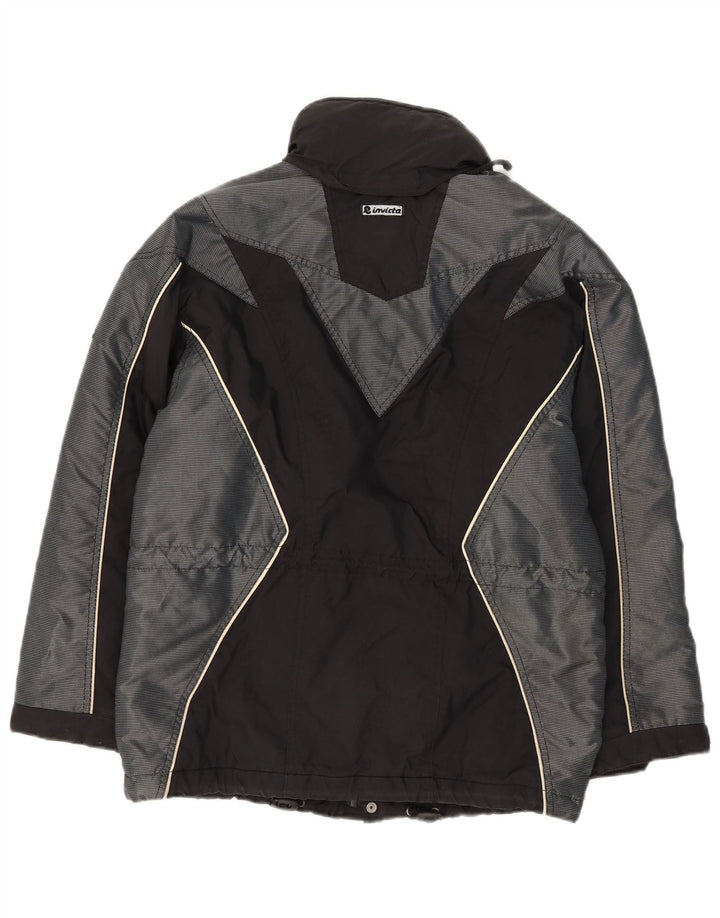 Invicta Graphic Windbreaker Jacket UK 14 Large Black Colourblock