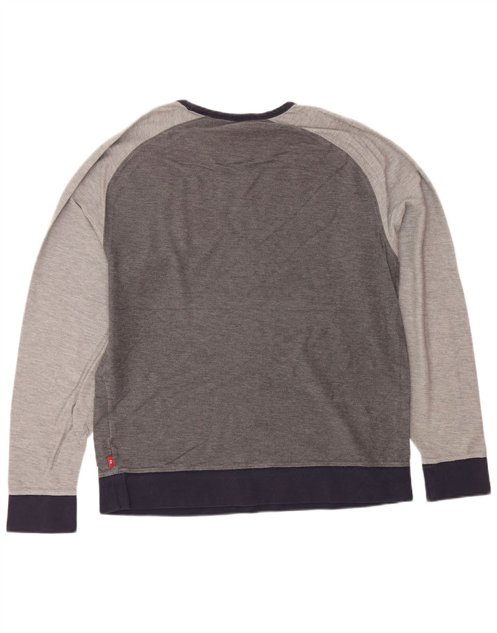 IZOD Sweatshirt til mænd Medium Grå Colourblock Bomuld