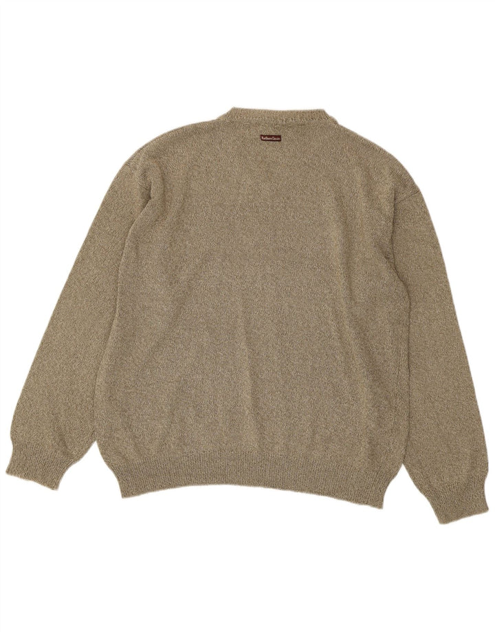 Marlboro Classics Herre V-hals sweater XL brun bomuld