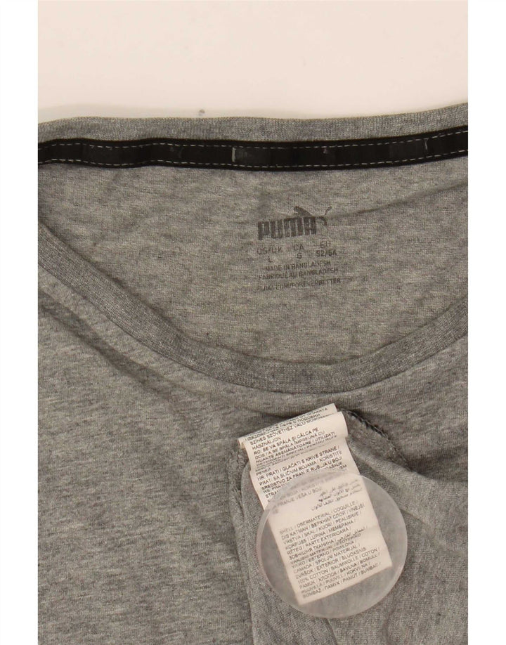 Puma Herre grafisk T-shirt Top Stor grå flækket bomuld