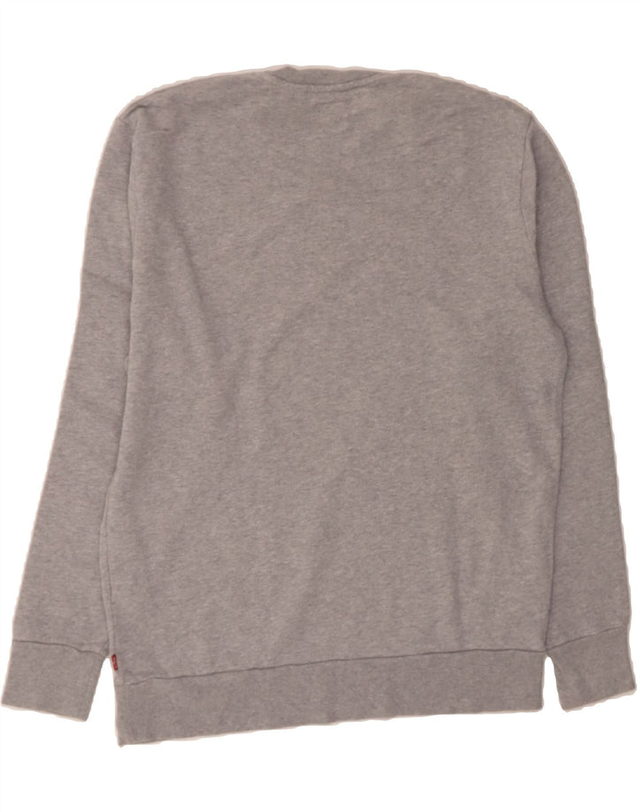 LEVI'S Mens Graphic Sweatshirt Jumper Large Grey Cotton Vintage Levi's and Second-Hand Levi's from Messina Hembry 