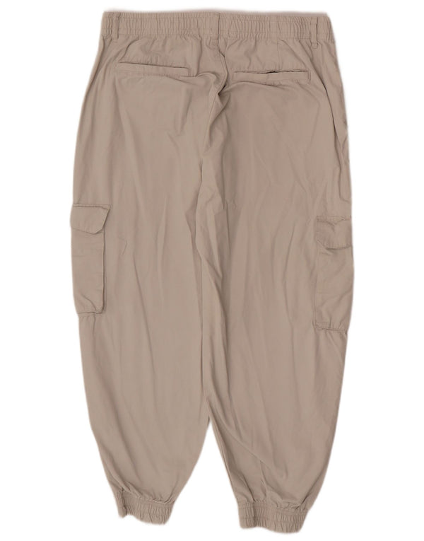 Zara Womens Joggers Cargo Trousers XL W34 L24 Beige Polyester