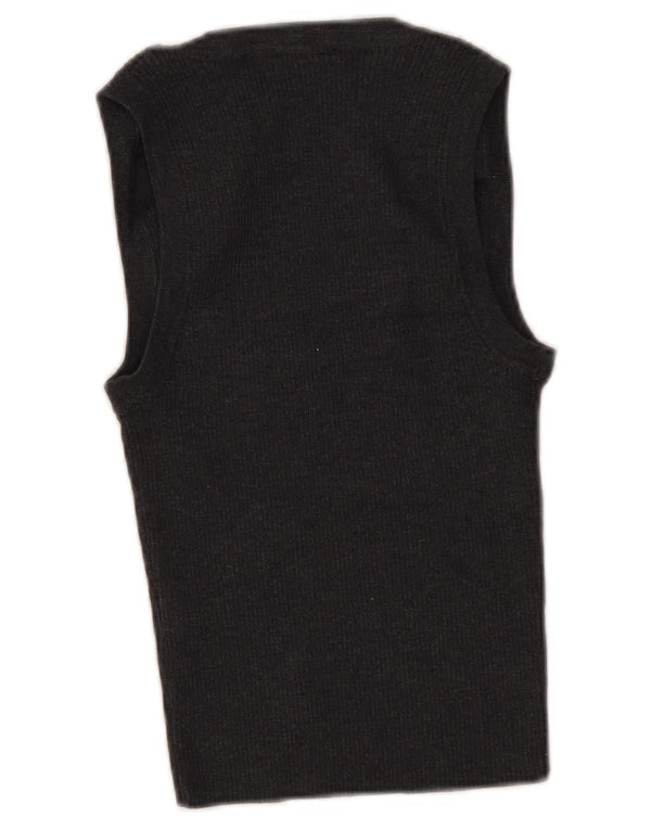 Zara Womens Crop Top UK 8 Small Grå Bomuld