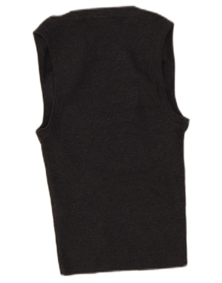 Zara Womens Crop Top UK 8 Small Grå Bomuld