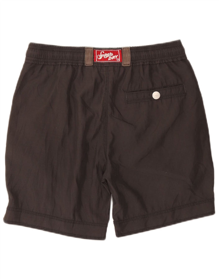 Superdry Grafiske svømmeshorts til mænd, små grå polyester