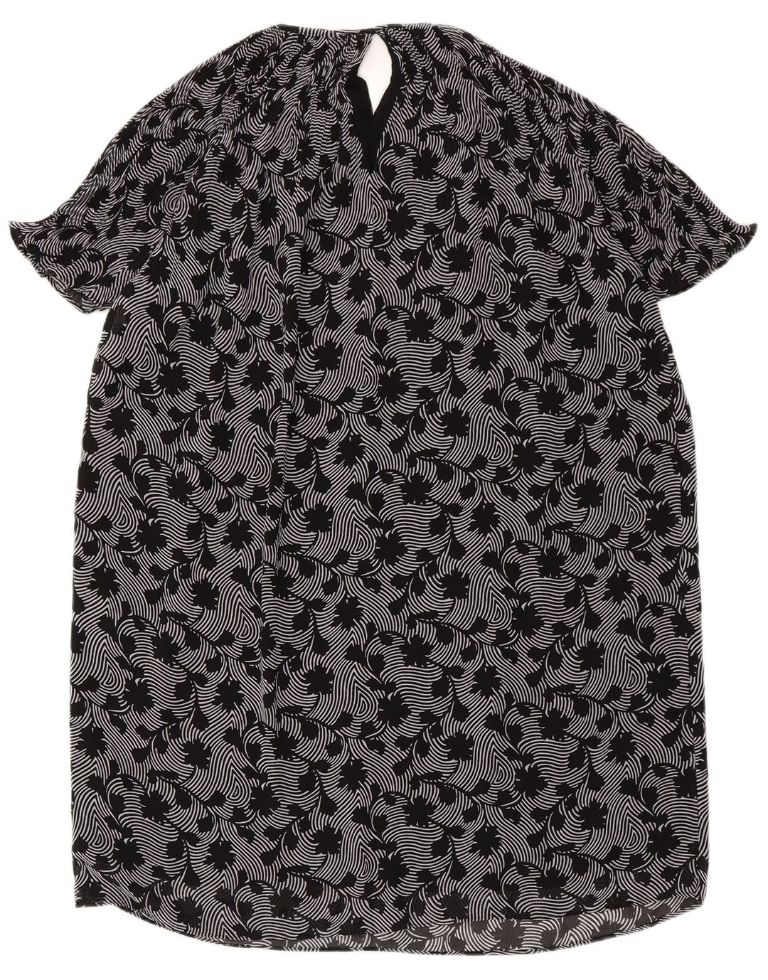 MICHAEL KORS Kvinder Oversized Shift Dress UK 14 Medium Black Floral