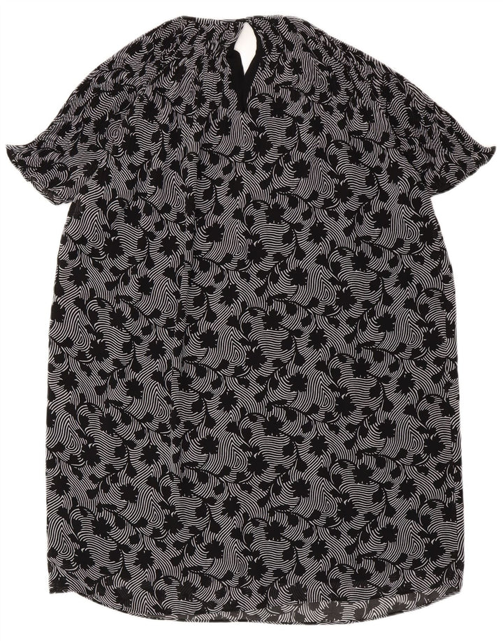 MICHAEL KORS Kvinder Oversized Shift Dress UK 14 Medium Black Floral