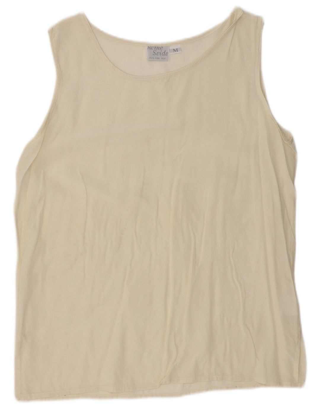Reine Seide Damevest Top UK 14 Medium Beige Silke