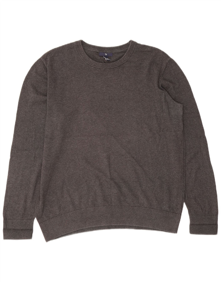 Gap Herre Crew Neck Jumper Sweater Stor Grå Bomuld