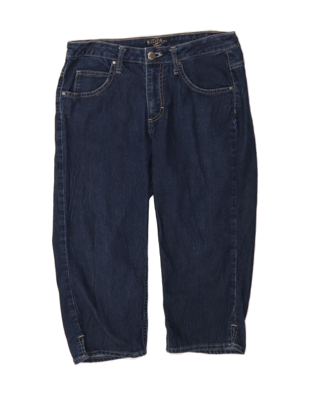 LEE Womens Riders Slim Capri Jeans US 8 Medium W30 L18 Navy Blue Cotton Vintage Lee and Second-Hand Lee from Messina Hembry 