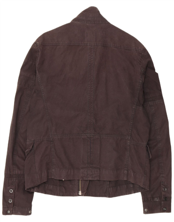 Diesel Dame Utility Jacket UK 18 XL Sort Bomuld