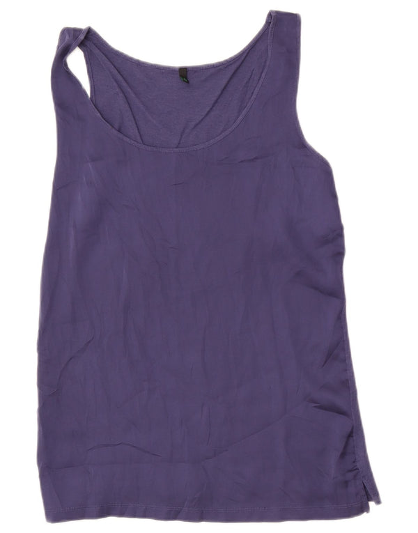 Benetton Damevest Top UK 12 Medium Lilla Polyester