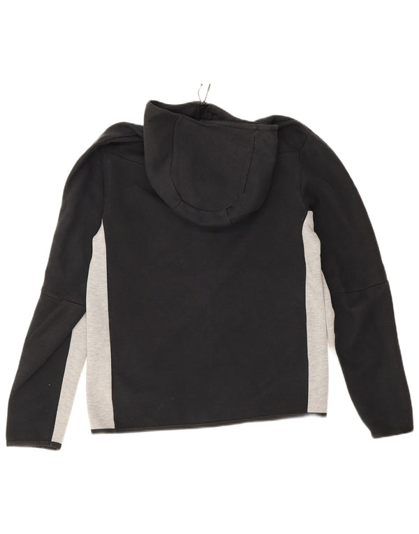 Nike Mens Zip Hoodie Sweater Small Black Colourblock Cotton