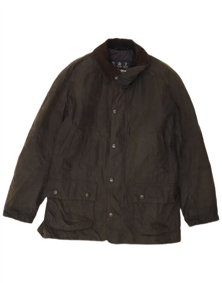 Barbour Herre vokset bomuldsjakke UK 38 Medium Grå Bomuld Classic