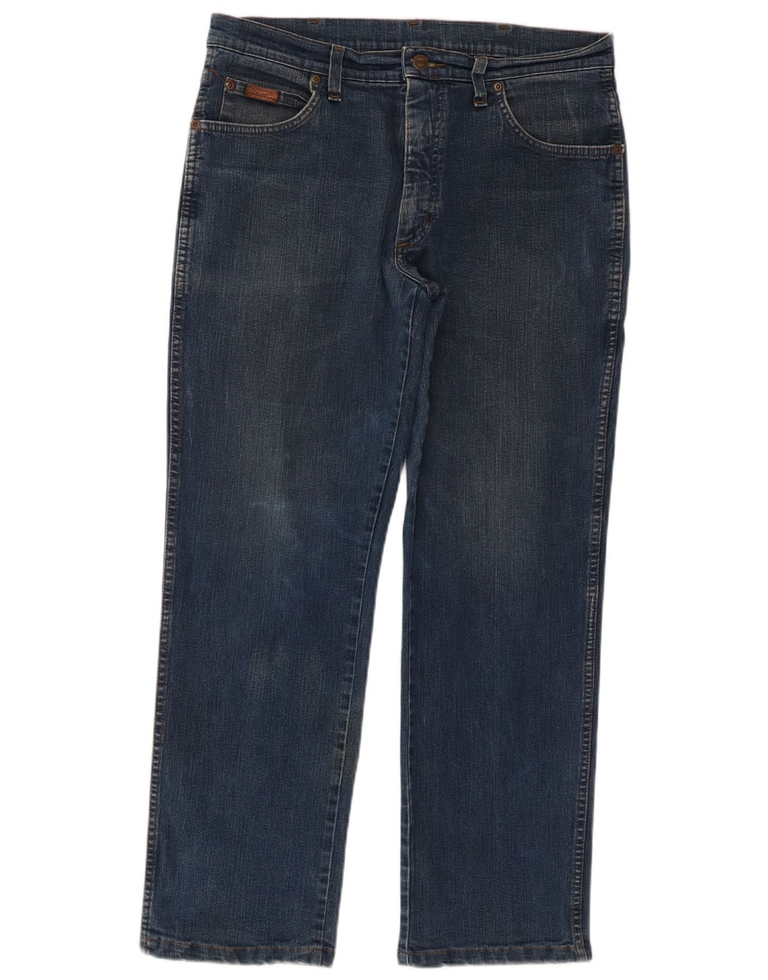 Wrangler Herre Texas Stretch Straight Jeans W34 L30 Blå Bomuld