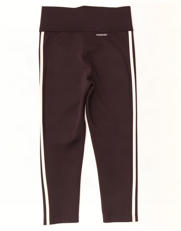 Adidas Dame Aeroready Capri Leggings UK 8/10 Small Black Polyester