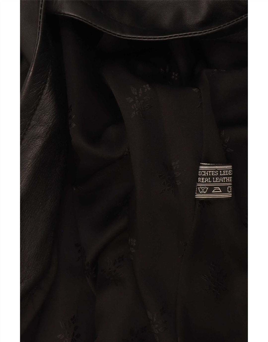 Vintage oversized læderfrakke til kvinder EU 38 Medium Sort