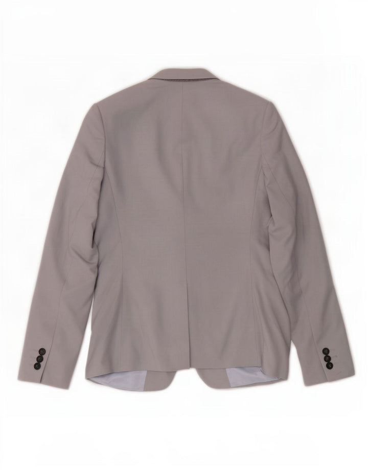 Topshop Dame 1 Knap Blazer Jacket UK 8 Small Grå Polyester