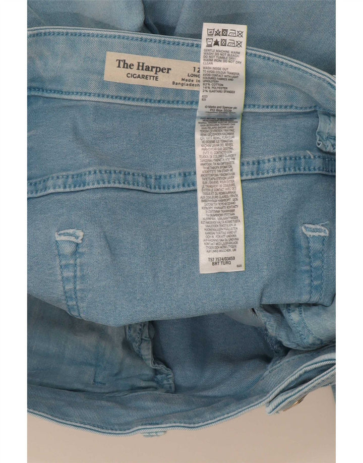 Marks & Spencer Dame Straight Jeans UK 12 Medium W30 L27 Turkis