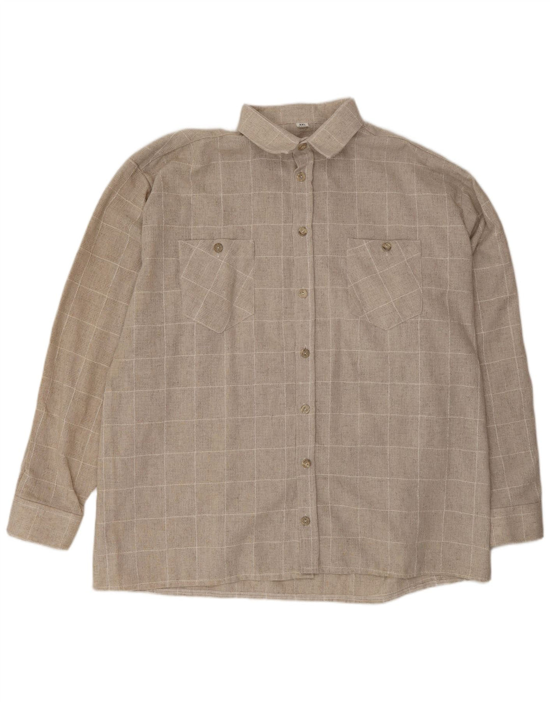 VINTAGE herreskjorte 2XL beige ternet