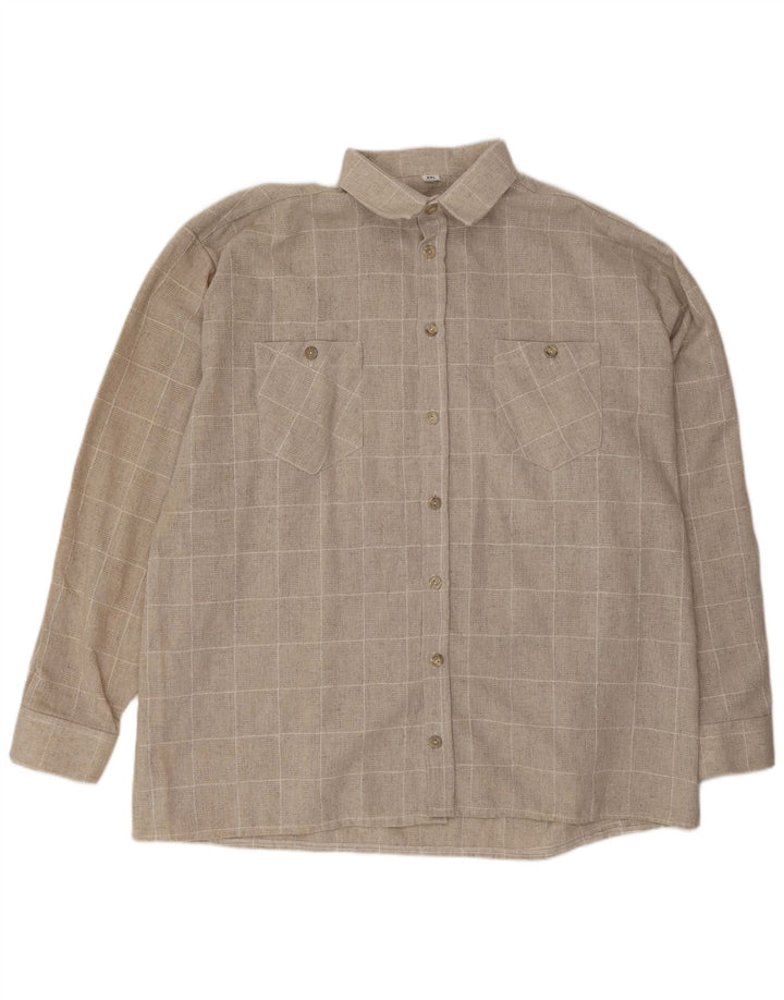 VINTAGE herreskjorte 2XL beige ternet