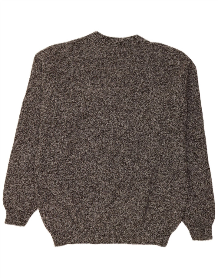 Invicta Herre V-hals sweater Stor Grå Flecked