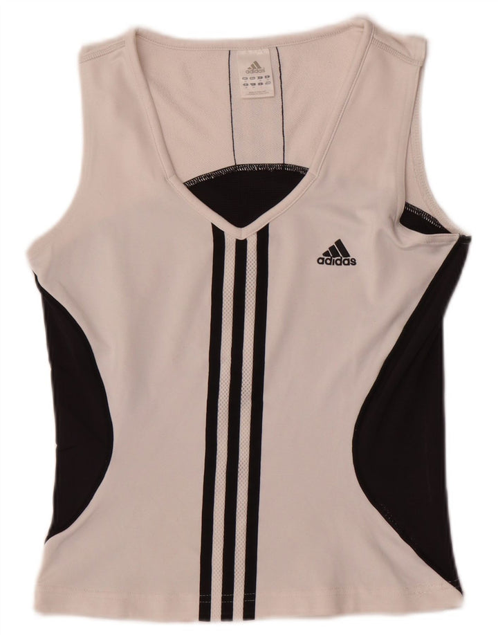 Adidas Dame Vest Top UK 12 Medium White Colourblock