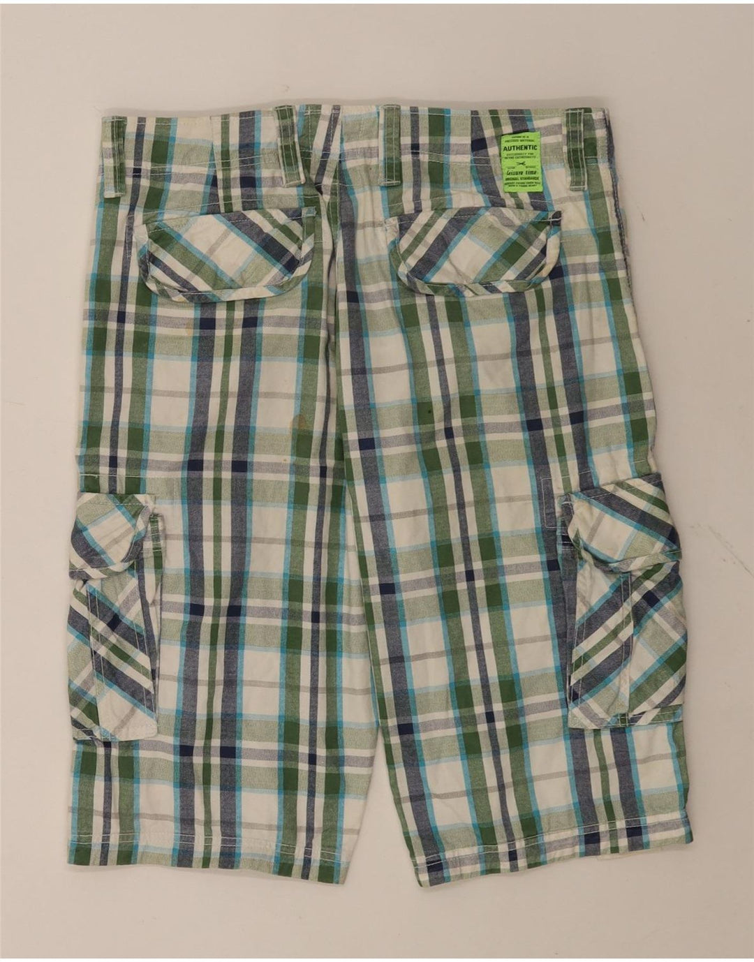 ZONE Herre Cargo Shorts IT 46 Small W32 Flerfarvet ternet bomuld