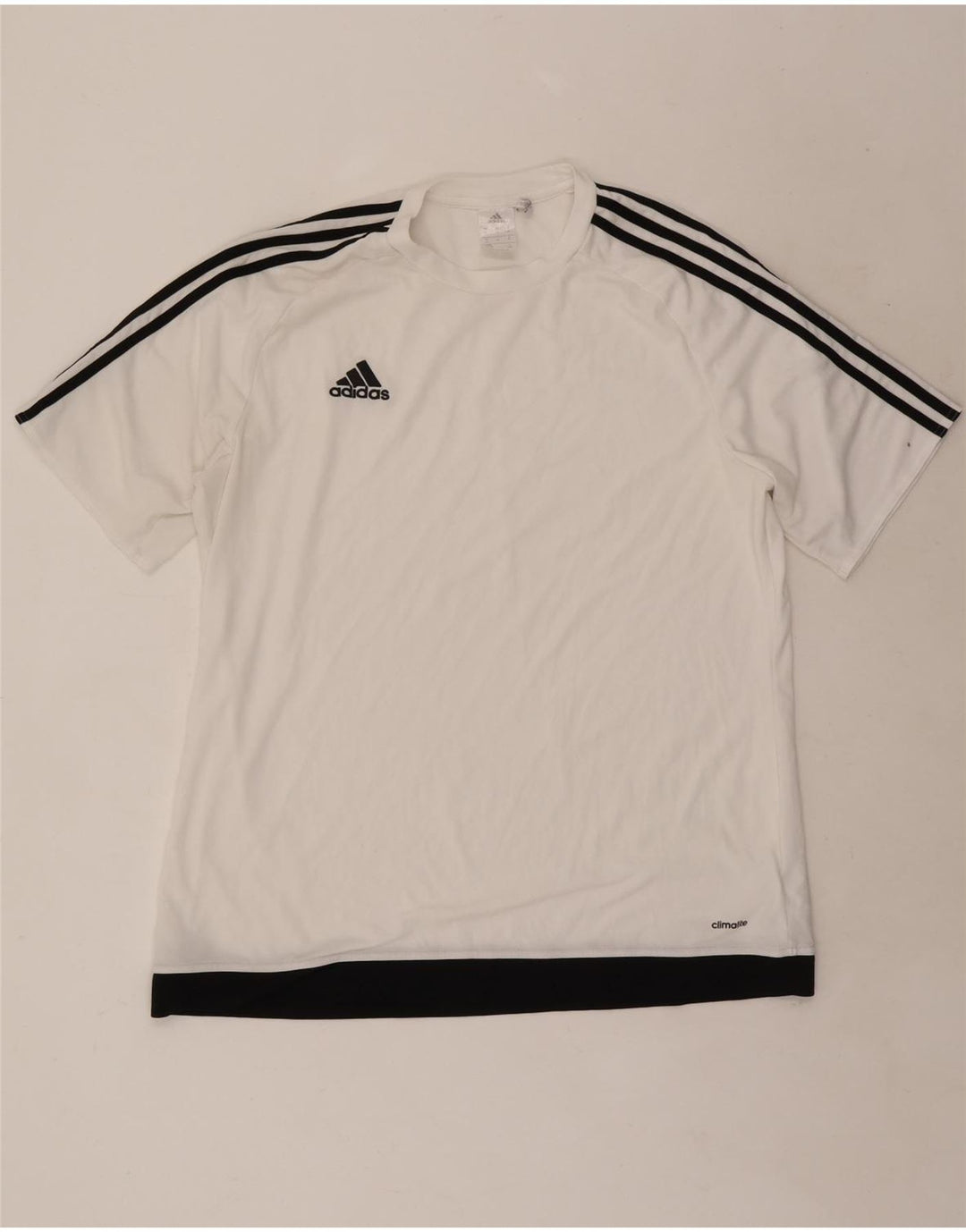 Adidas Herre Climalite T-Shirt Top XL Hvid Colourblock Polyester