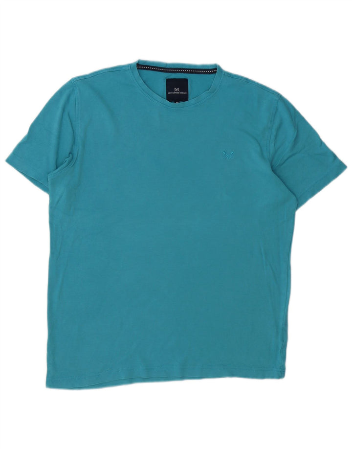 Crew Clothing Herre T-Shirt Top Medium Blue Bomuld