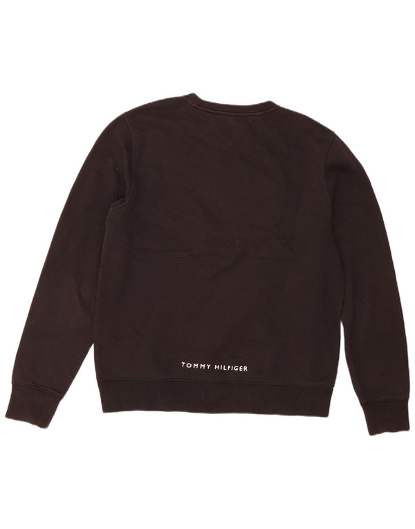 Tommy Hilfiger Herre Grafisk Sweatshirt Jumper Medium Sort Bomuld