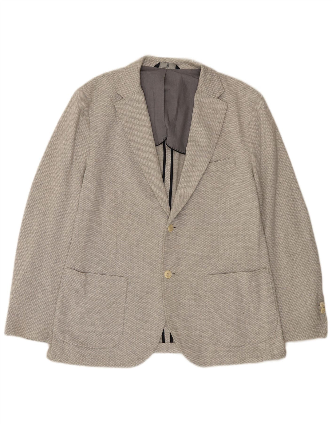 Massimo Dutti Herre 2-knaps blazerjakke EU 56 XL Grå Argyle/Diamond