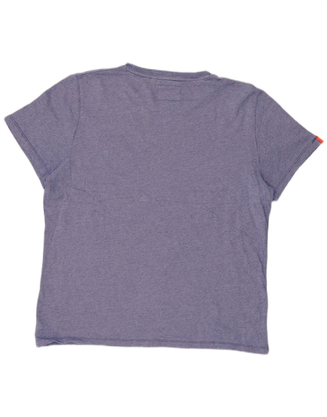 SUPERDRY Herre T-Shirt Top 2XL Blå Nålestribet Bomuld