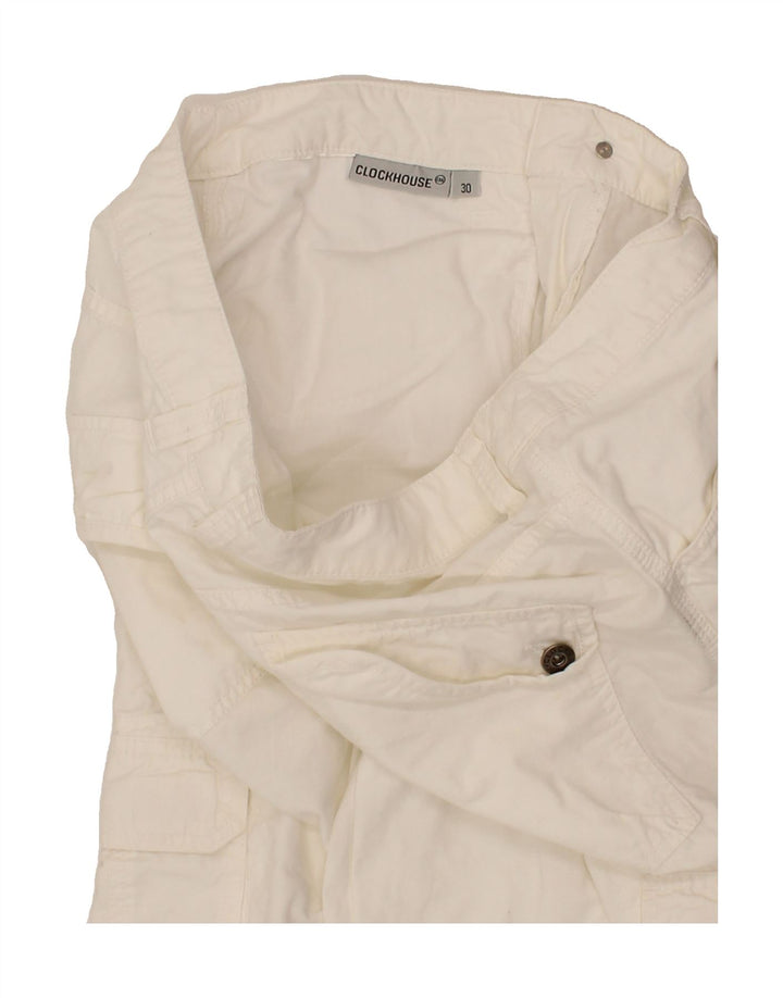 CLOCK HOUSE Mens Cargo Shorts W30 Medium White Vintage CLOCK HOUSE and Second-Hand CLOCK HOUSE from Messina Hembry 