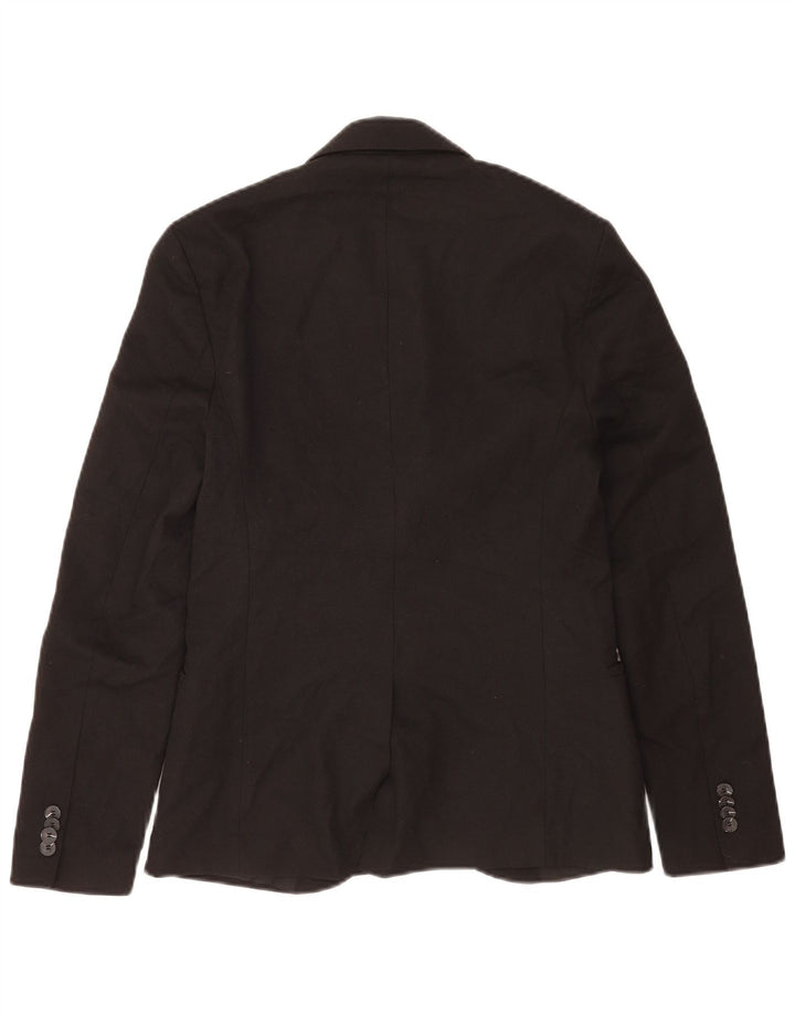 Zara Herre 2 Button Blazer Jacket UK 36 Small Black