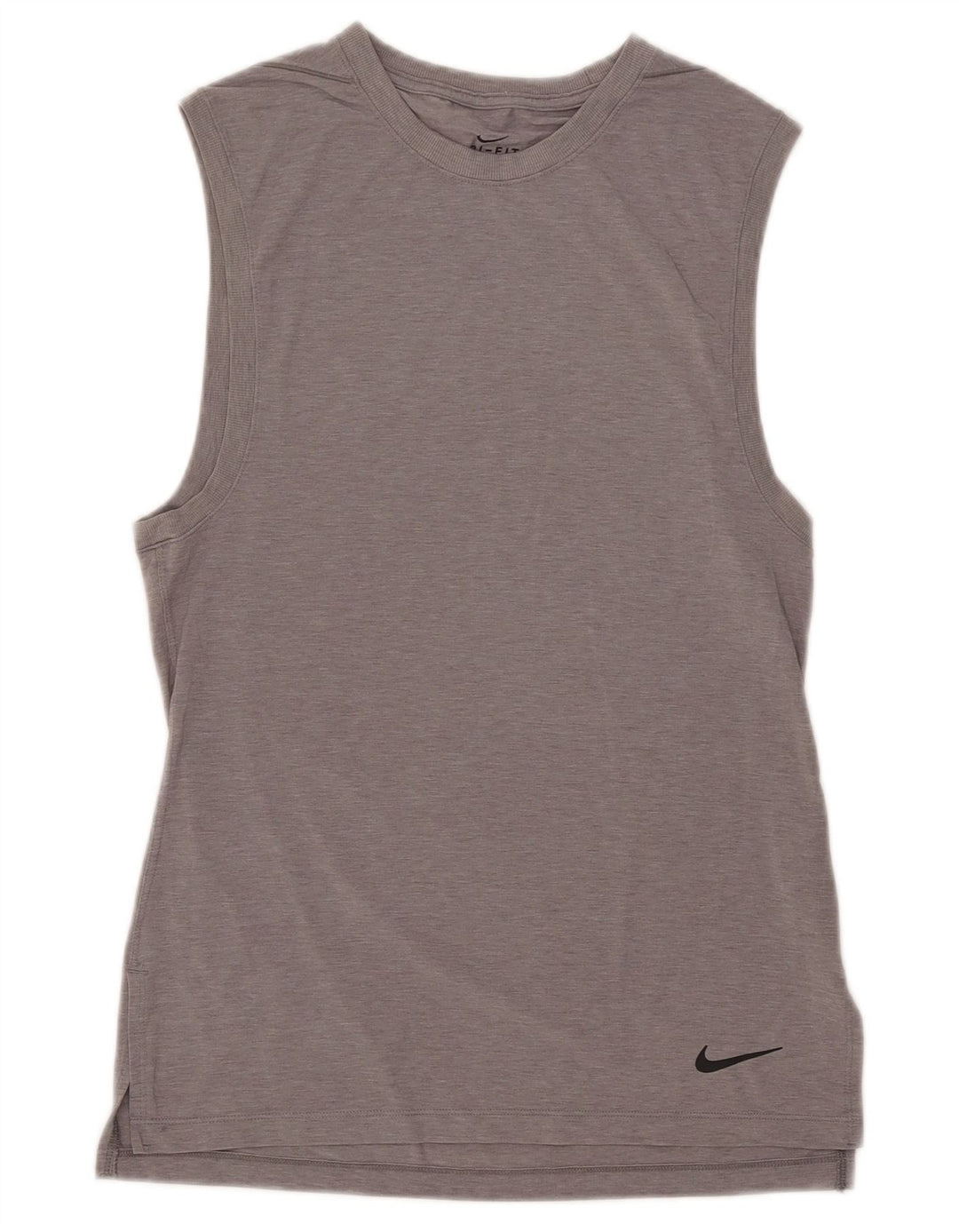 Nike Dame Dri Fit Vest Top UK 10 Small Grå Polyester