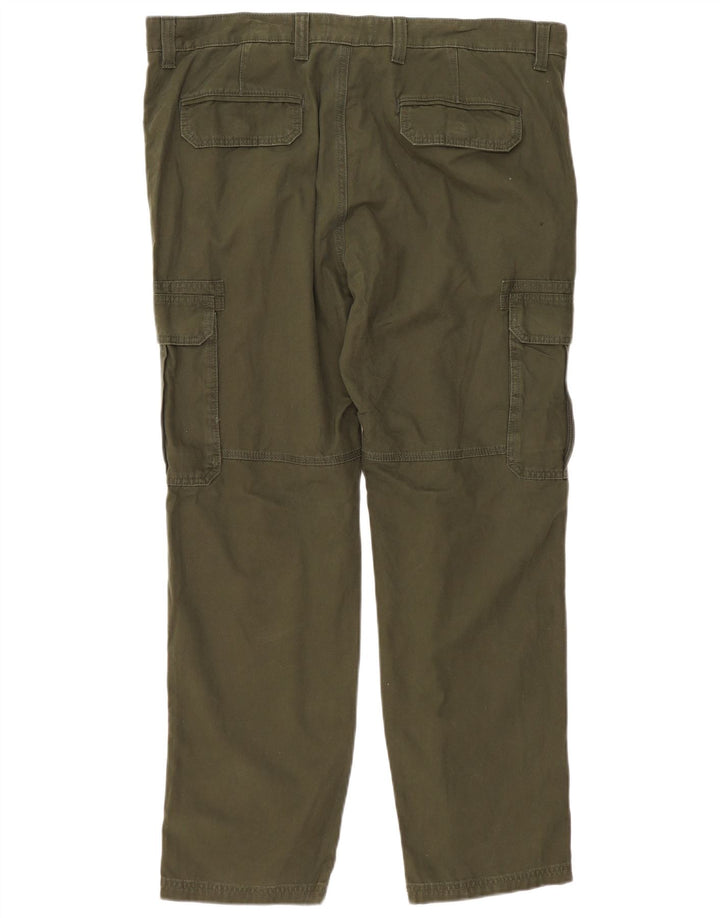 Marks & Spencer Straight Cargo-bukser til mænd W40 L31 Khaki Bomuld