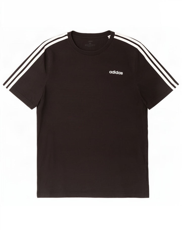 Adidas Herre T-Shirt Top XL Sort Bomuld